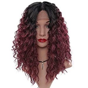 Ombré Burgundy Synthetic Wig